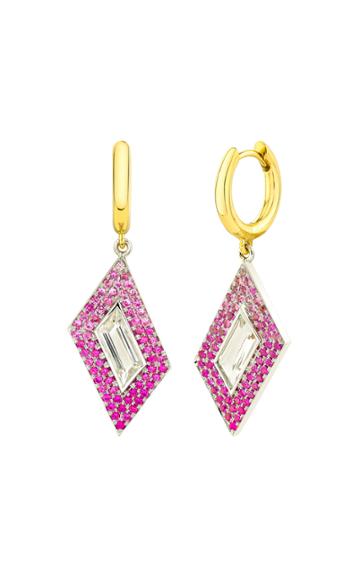 Moda Operandi Emily P. Wheeler 18k Yellow & White Gold Rhomboid Earrings