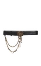 Moda Operandi Etro Leather Waist Belt With Gold-chain Embellishments