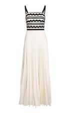 Lilli Jahilo Gudrun Pleated Gown With Zig-zag Ribbon
