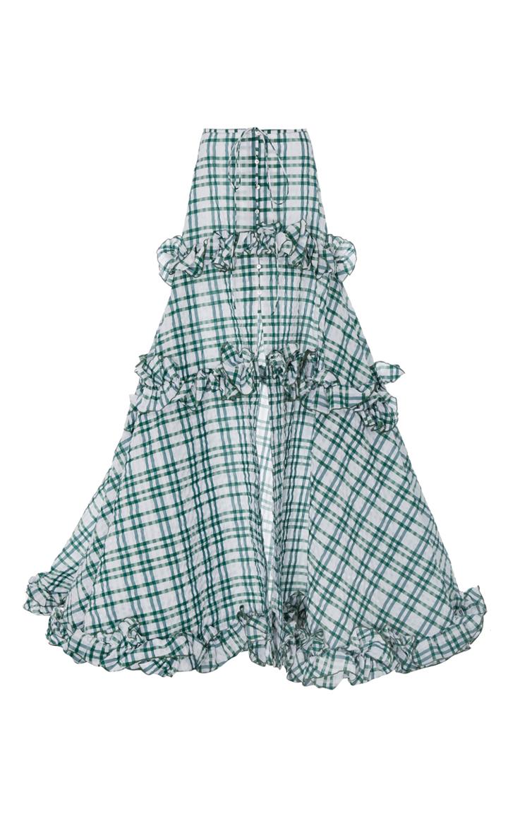 Rosie Assoulin Twisted Ruffle Skirt