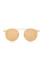 Linda Farrow Gold-tone Round-frame Sunglasses