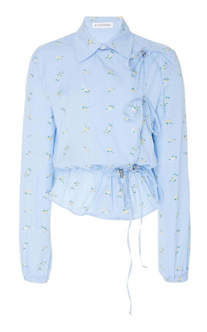 Altuzarra Terese Cotton Floral Print Top
