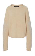 Sally Lapointe Airy Embroidered Boxy Silk And Cashmere Sweater