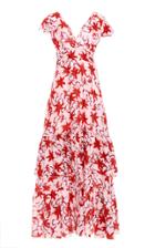 Moda Operandi Eywasouls Malibu Kimi Tiered Ruffle Silk Dress Size: Xs