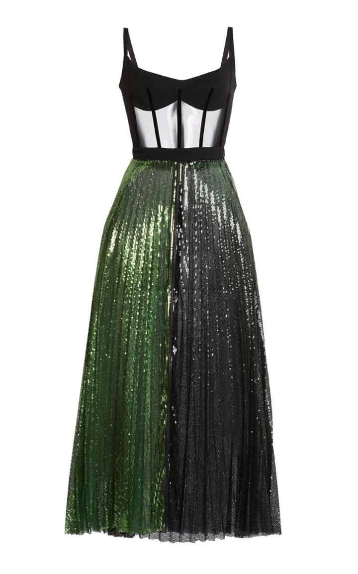 Moda Operandi David Koma Corset Detail Sequin Dress
