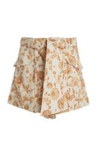 Moda Operandi Significant Other Aphrodite Floral-print Linen-blend Shorts