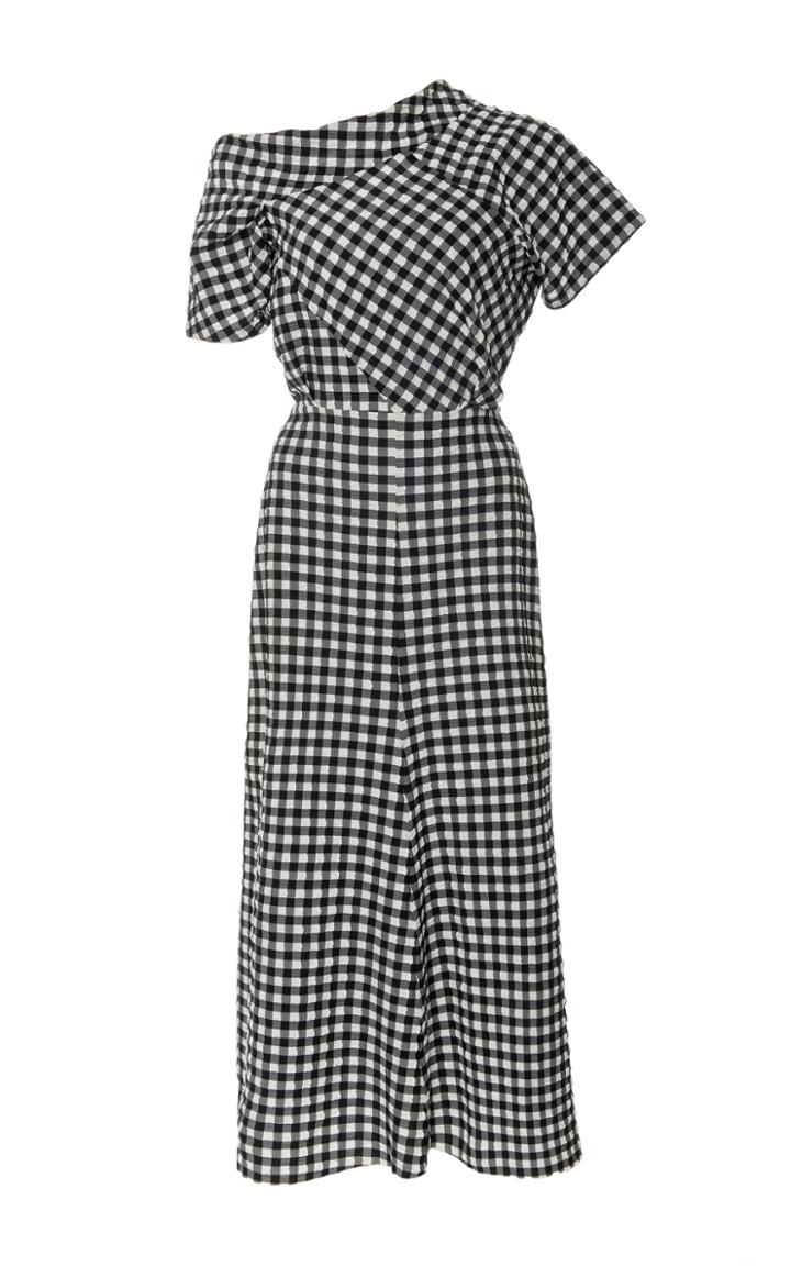 Rachel Comey Off-the-shoulder Gingham Midi Dress