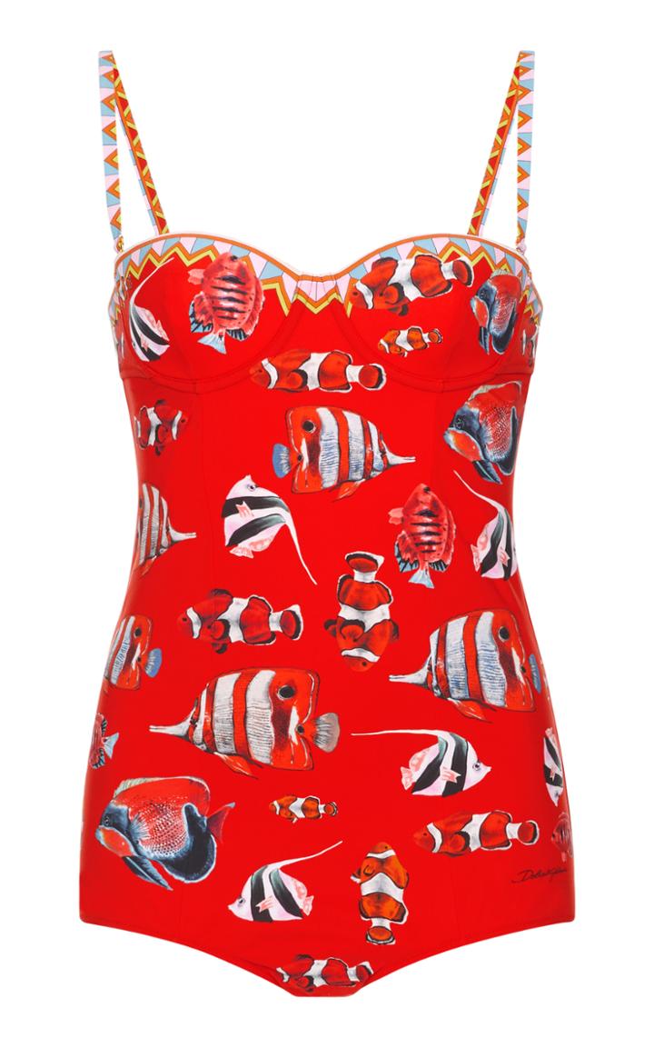 Dolce & Gabbana Sweetheart Fishes Swimsuit