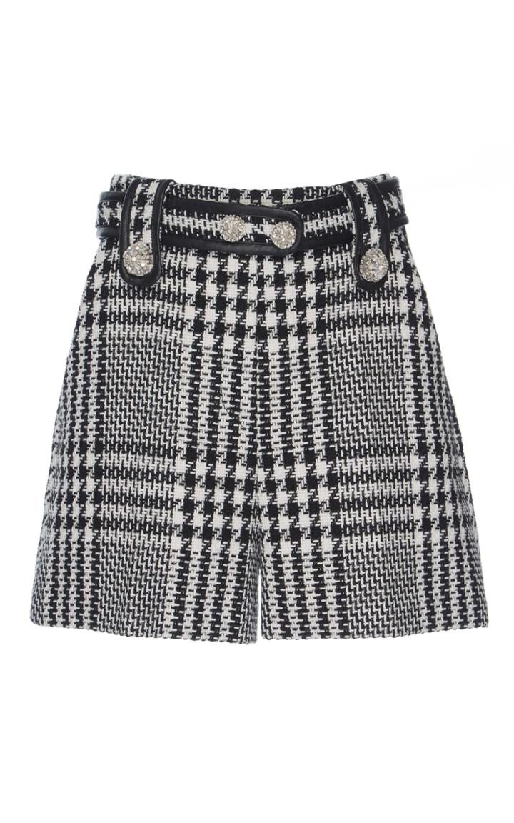 Zuhair Murad Tweed High Waisted Shorts