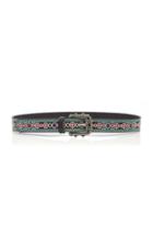 Etro Patterned Leather Waist Belt