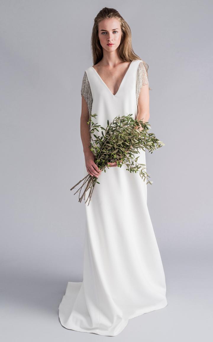 Moda Operandi Sophie Et Voila Embellished Fringe Gown