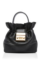 Moda Operandi Brandon Maxwell Small Lock-embellished Leather Pouch Bag