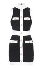 Balmain Sleeveless Quilted Dress