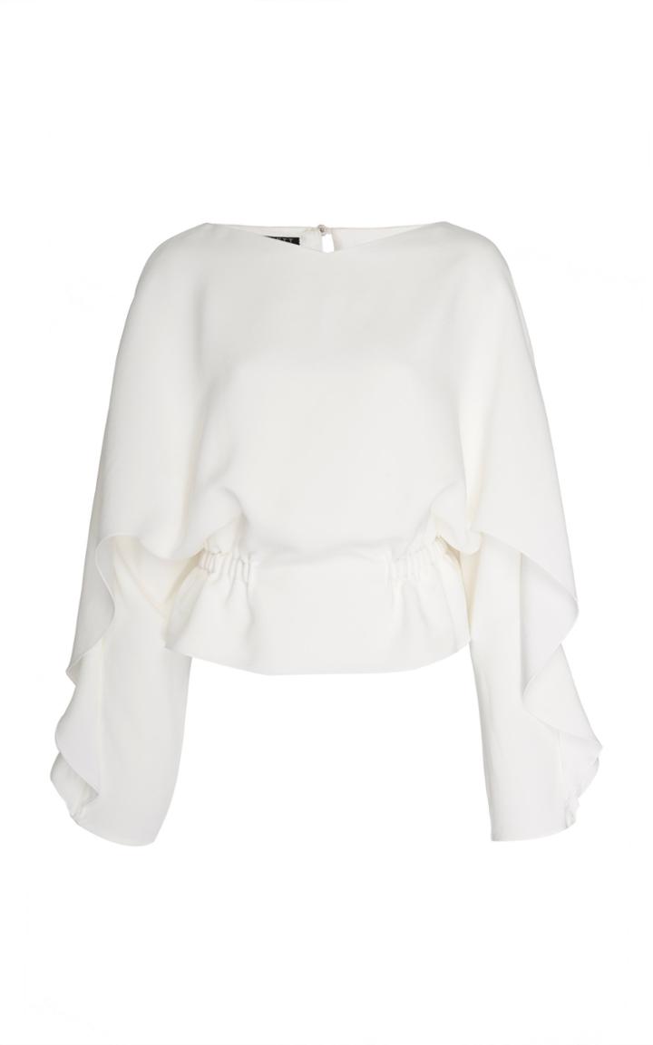 Burnett New York Pearl Long Sleeve Draped Top