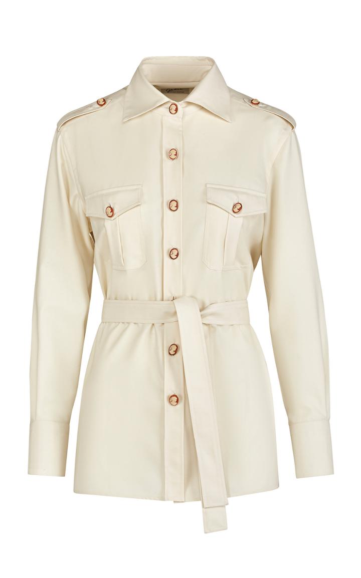 Giuliva Heritage Collection Aurora Belted Wool Utility Shirt