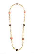 Vintage Bulgari Coral And Onyx Necklace