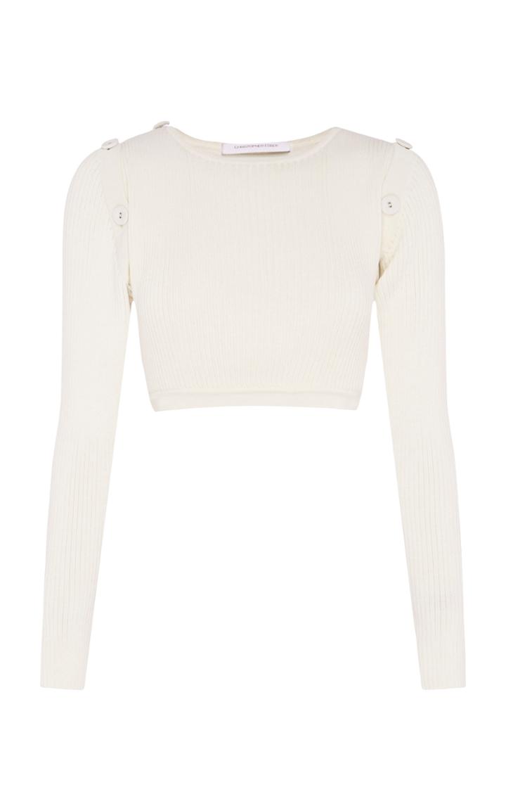 Christopher Esber Deconstructed Convertible Long Sleeve Crop Sweater