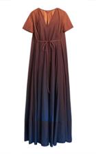 Staud Kinsley Ombre V-neck Maxi Dress