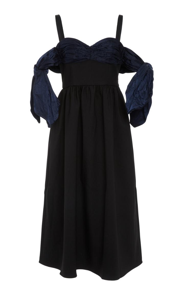 Edit Bow Off Shoulder Midi Dress