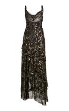 Moda Operandi Dundas Ruffled Metallic Fil Coup Chiffon Maxi Dress