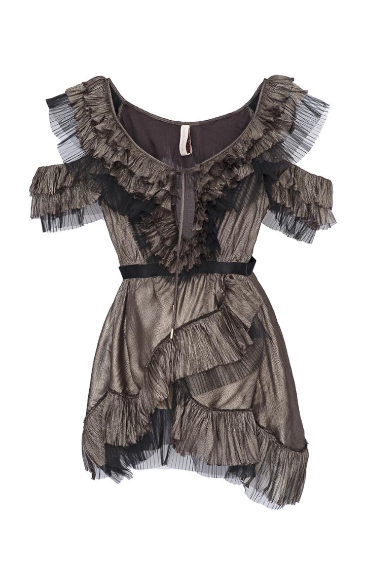 Maria Lucia Hohan Alexa Metallic Mousseline Blouse