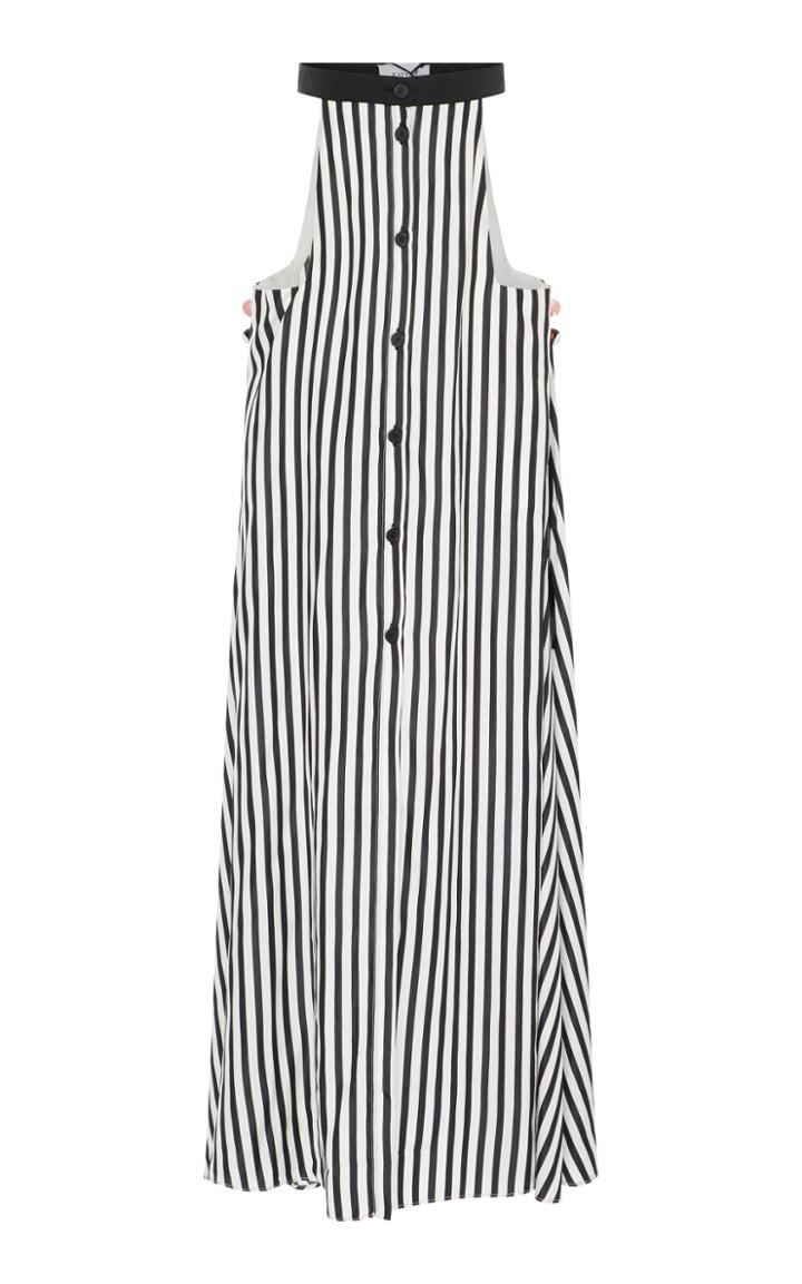 Kalyah Striped Silk Skirt