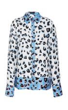 Escada Njina Animal Printed Silk Blouse