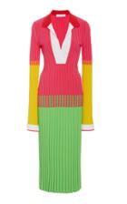 Prabal Gurung Multi Colored Long-sleeve Knit Dress