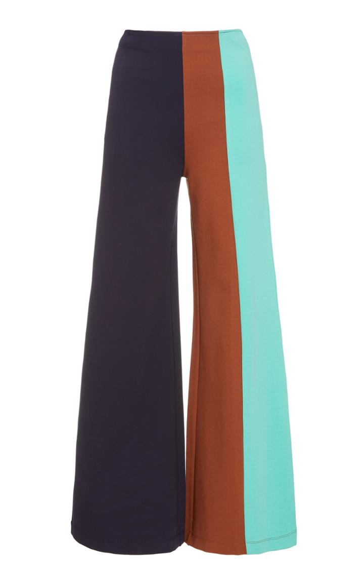 Staud Connor Tritone Mid-rise Ponte Pants