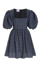Moda Operandi Van Der Kooij Check Silk Mini Dress