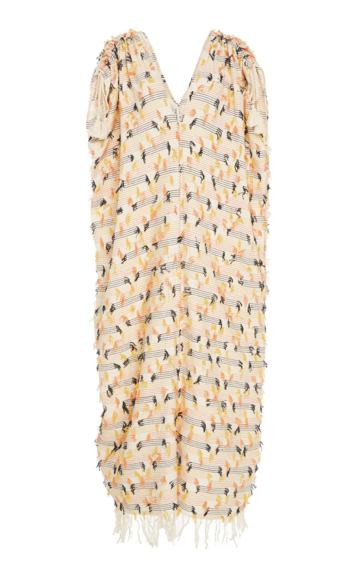Escvdo Tetra Multi Maxi Fringe Dress