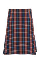 Marni Woven Cotton Plaid Skirt