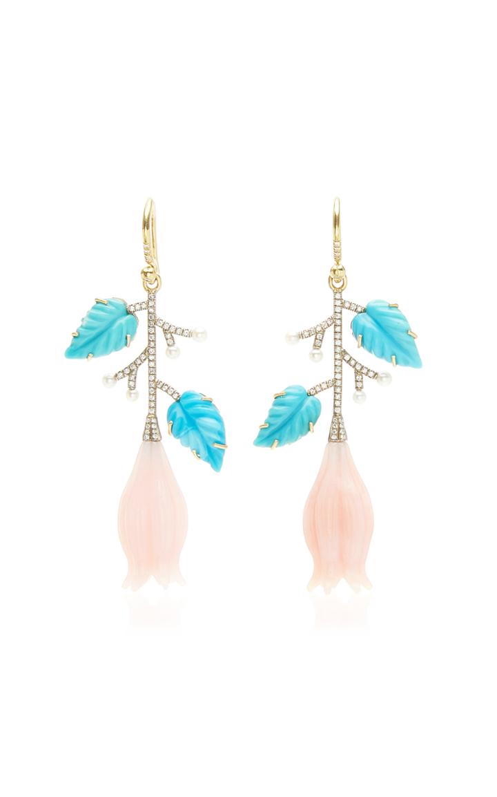 Moda Operandi Irene Neuwirth Floral Drop Earrings