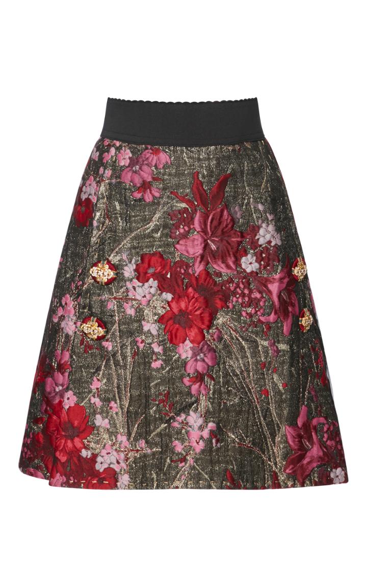 Dolce & Gabbana Jacquard A-line Skirt