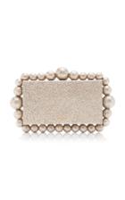 Cult Gaia Eos Embellished Metallic Snake-effect Leather Clutch