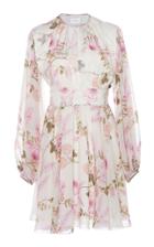 Giambattista Valli Floral-print Silk-chiffon Mini Dress Size: 38