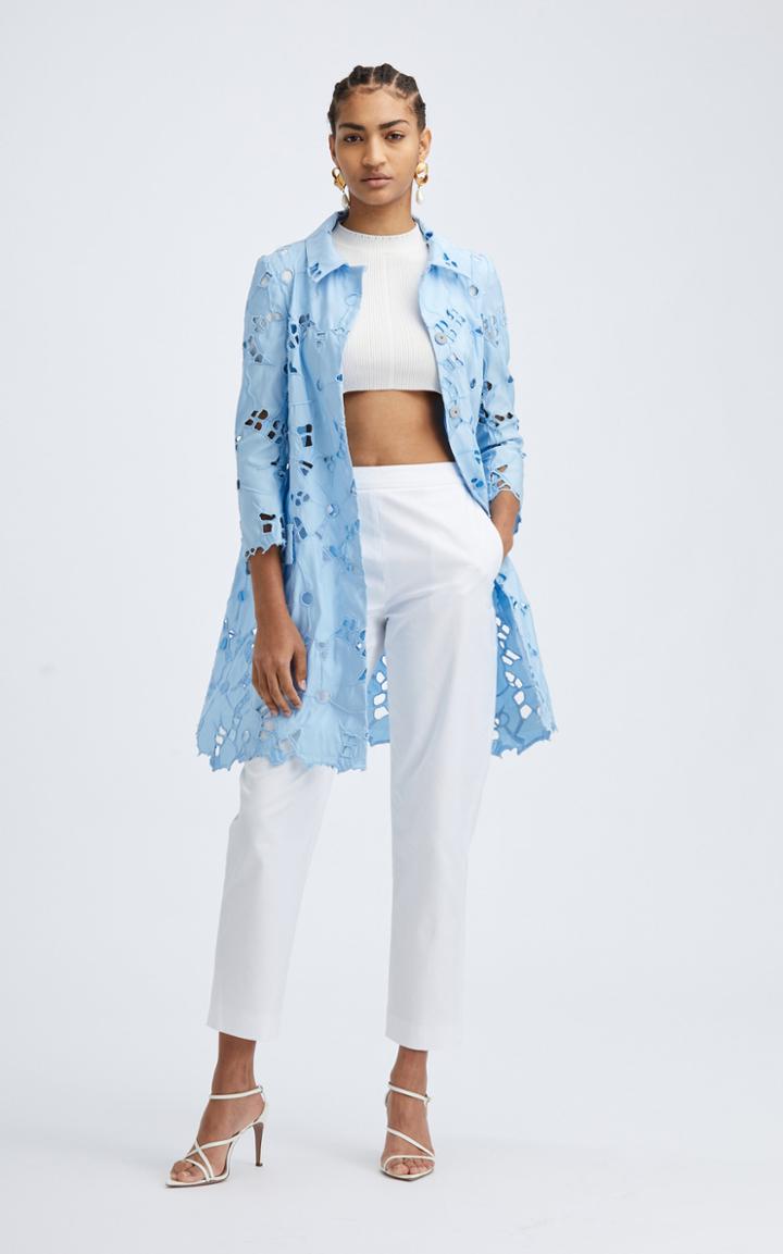 Moda Operandi Oscar De La Renta Cropped Rib Knit Mockneck Top