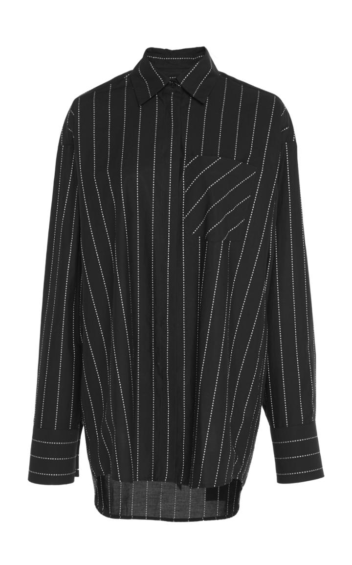Msgm Logo Jacquard Popeline Shirt