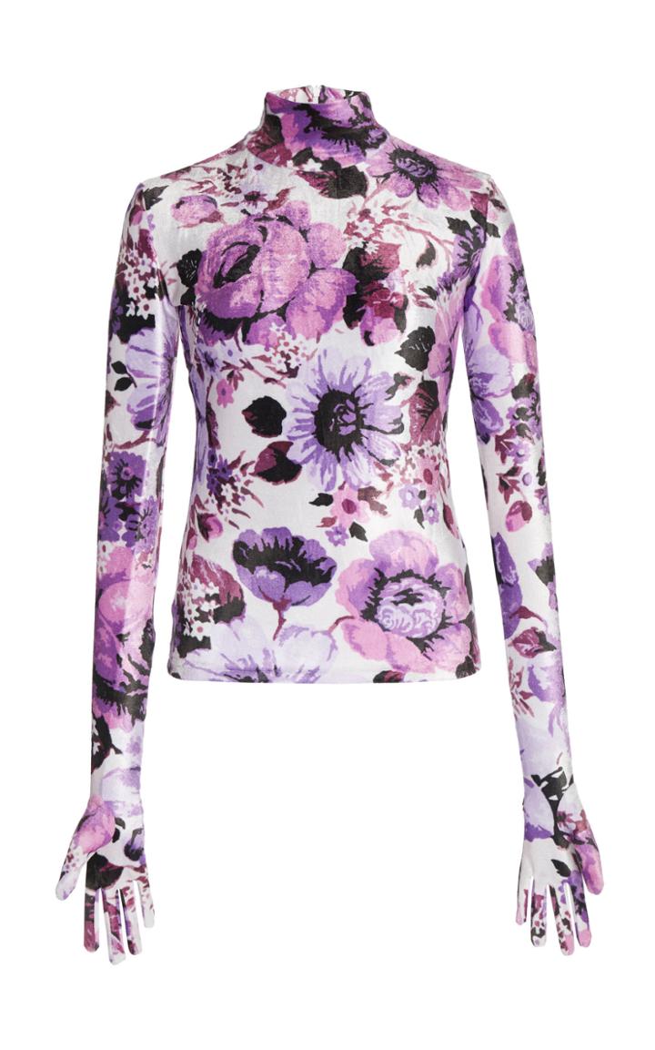 Richard Quinn Gloved Roll Neck Top