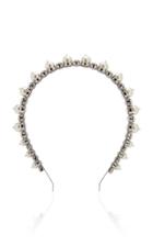 Simone Rocha Faux Pearl Crystal And Silver-tone Headband