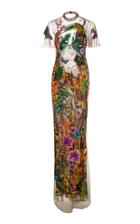 Roberto Cavalli Embroidered Tulle Dress