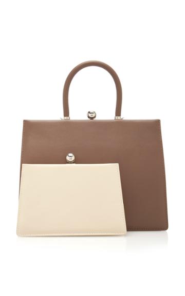 Ratio Et Motus Twin Two-tone Leather Top Handle Bag