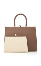 Ratio Et Motus Twin Two-tone Leather Top Handle Bag