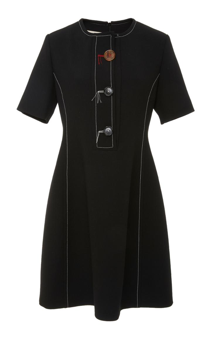 Marni Double Face Crepe Short Sleeve Dress