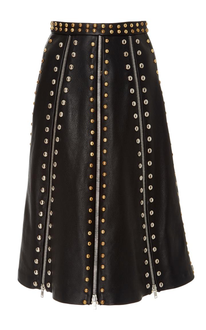 Rodarte Stud Embellished Paneled Skirt