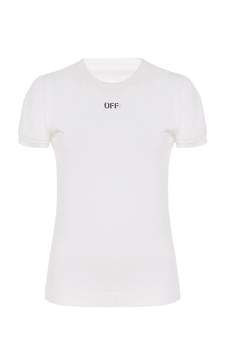 Off-white C/o Virgil Abloh Rib Knit Cotton T-shirt