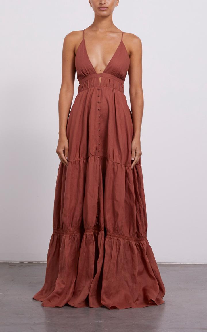 Moda Operandi Joslin Liana Linen Ramie Maxi Dress