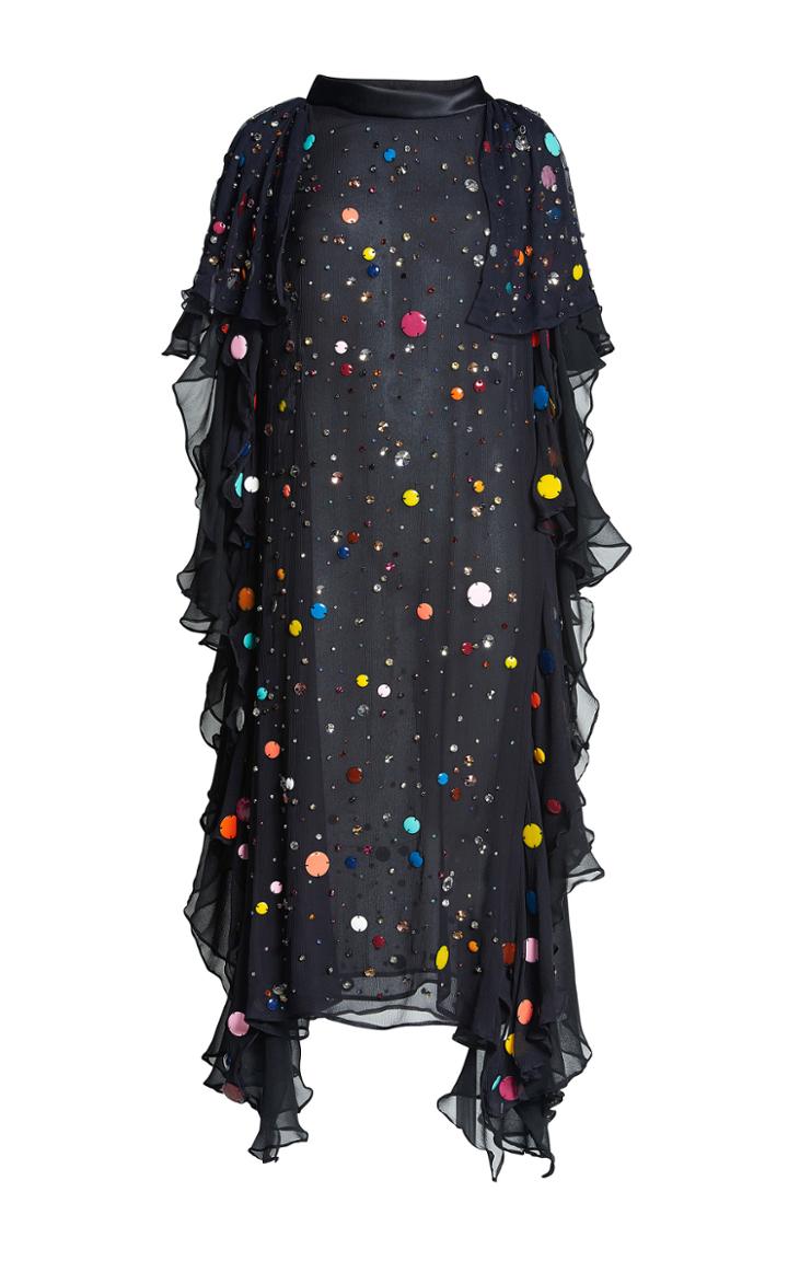 Romance Was Born Aurora Crystal Frill Dress