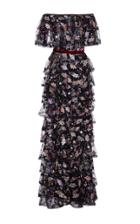 Costarellos Off-the-shoulder Tiered Dress