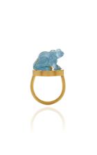 Moda Operandi Loren Nicole 22k Yellow Gold Heket Amulet Ring Size: 8